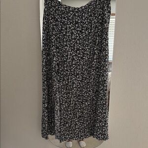 Floral Black and White Women's Skirt